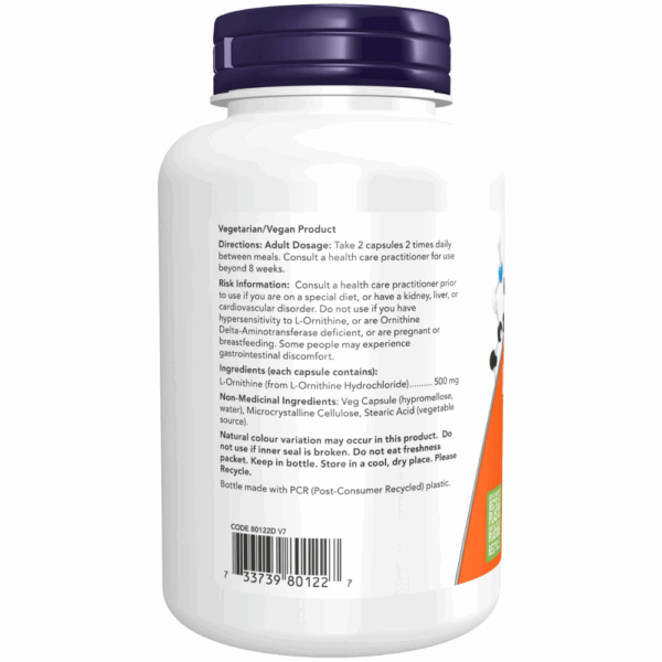 L-Ornithine 500 mg Veg Capsules - Image 6