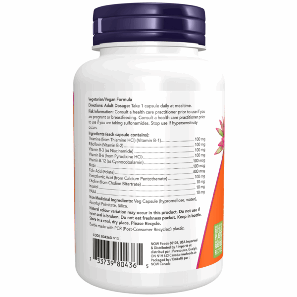 B-100, B Vitamin Supplement Veg Capsules - Image 2