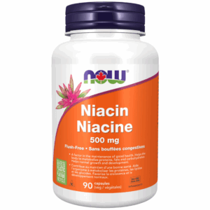 90 capsules végétales contenant 500 mg de niacine sans bouffées congestives