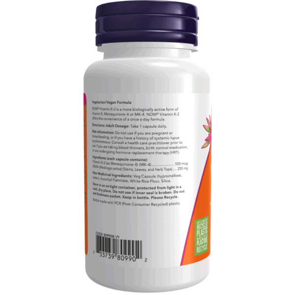 Vitamin K-2 100 mcg Veg Capsules - Image 3