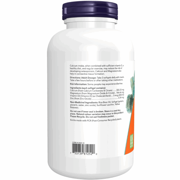 Calcium & Magnesium with Zinc & Vitamin D Softgels - Image 6