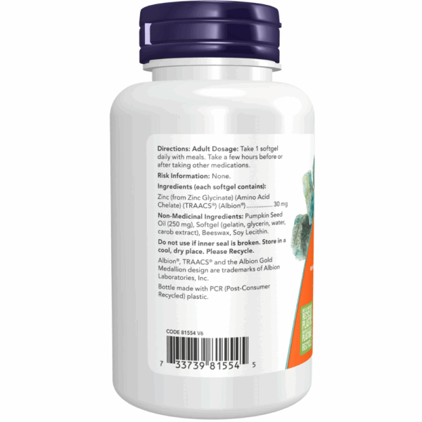 Zinc Glycinate 30mg Softgels - Image 3