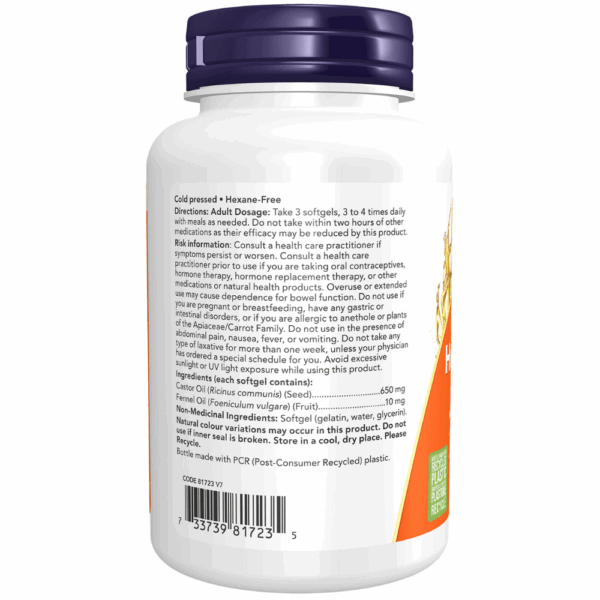 Gélules contenant 650 mg d’huile de ricin avec huile de fenouil – Image 3