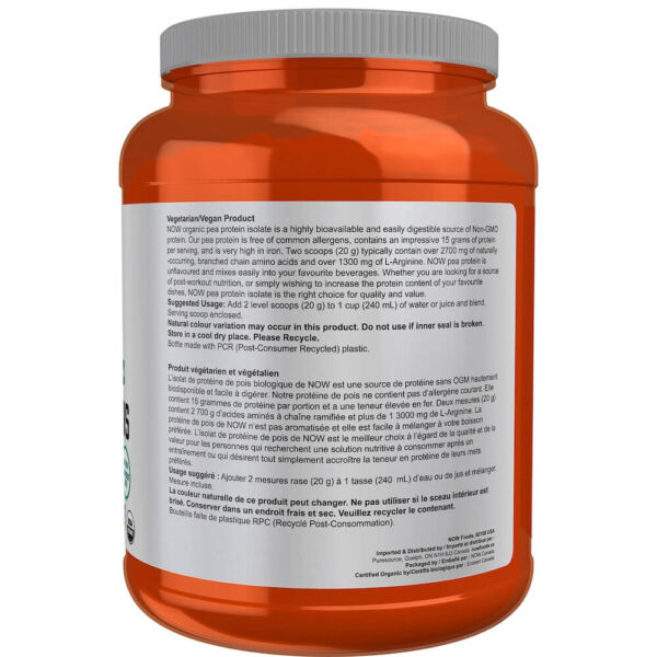 Pea Protein Unflavoured, Organic - Image 2