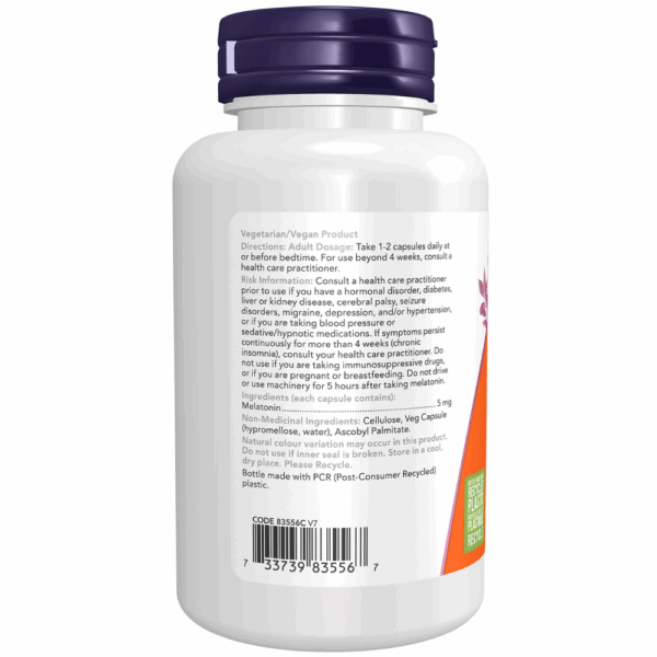 Melatonin 5 mg Veg Capsules - Image 6