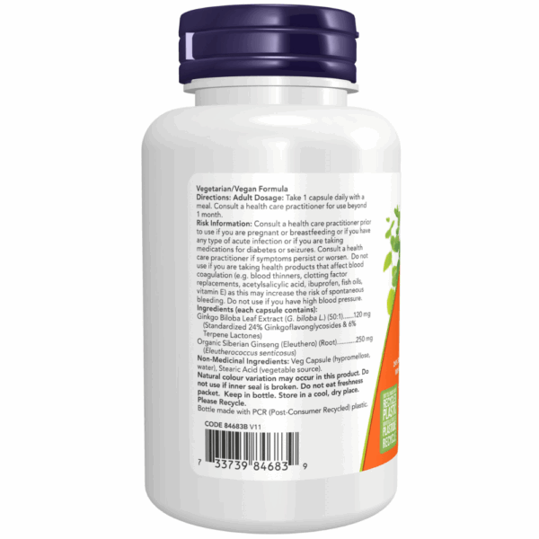Ginkgo Biloba 120 mg Veg Capsules - Image 3