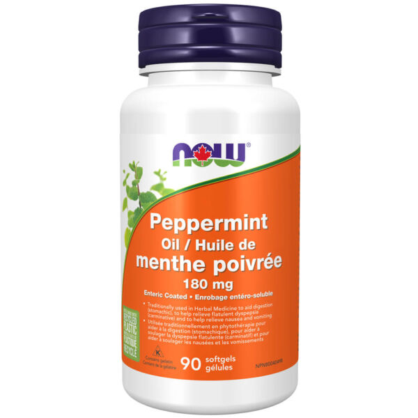 Gélules contenant 180 mg d’huile de menthe poivrée