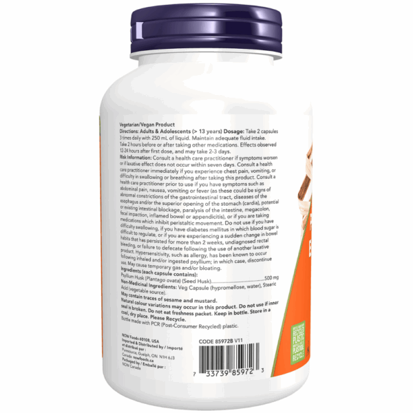 Psyllium Husk 500 mg Veg Capsules - Image 2