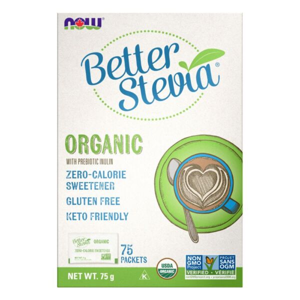 Sachets d’édulcorant biologique BetterSteviaᴹᴰ