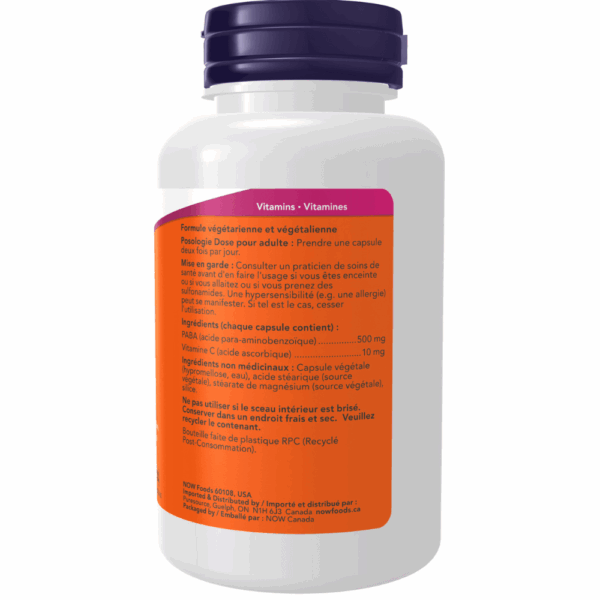 PABA 500 mg with Vitamin C Veg Capsules - Image 3