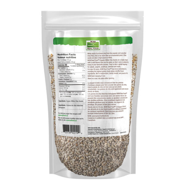 Chia Seeds Whole, White, Organic - Image 2