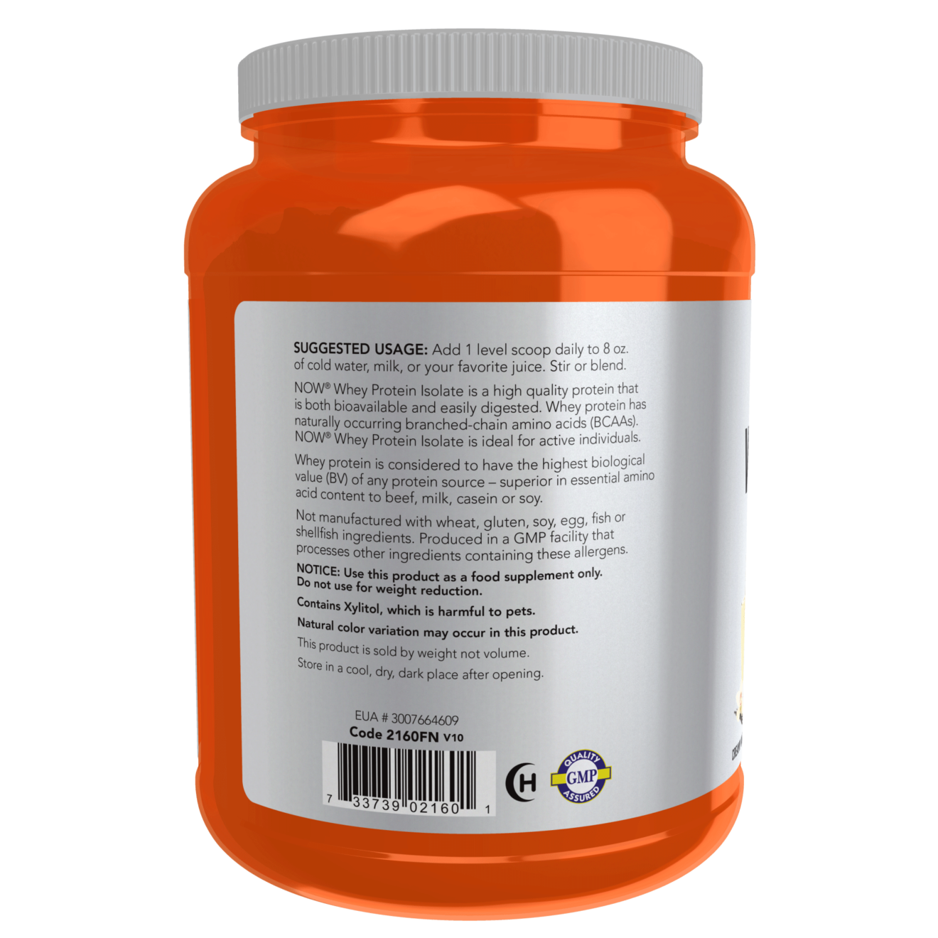 Whey Protein Isolate Vanilla Now Foods Canada