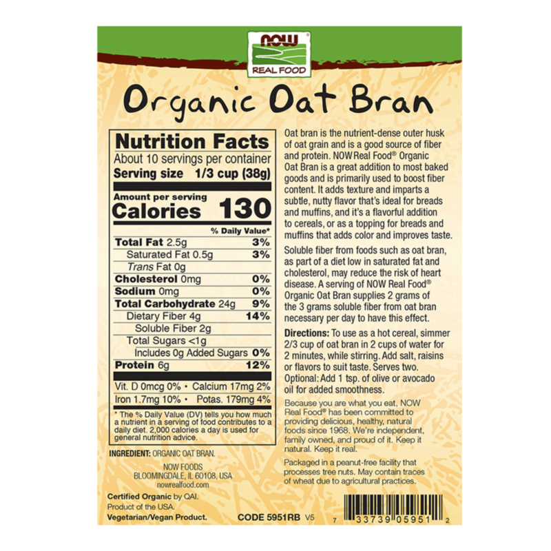 Organic Oat Bran Now Foods Canada