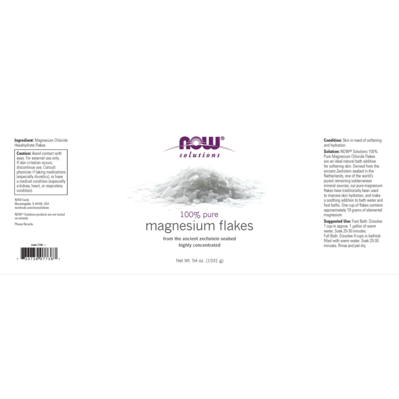 Magnesium Flakes Now Foods Canada