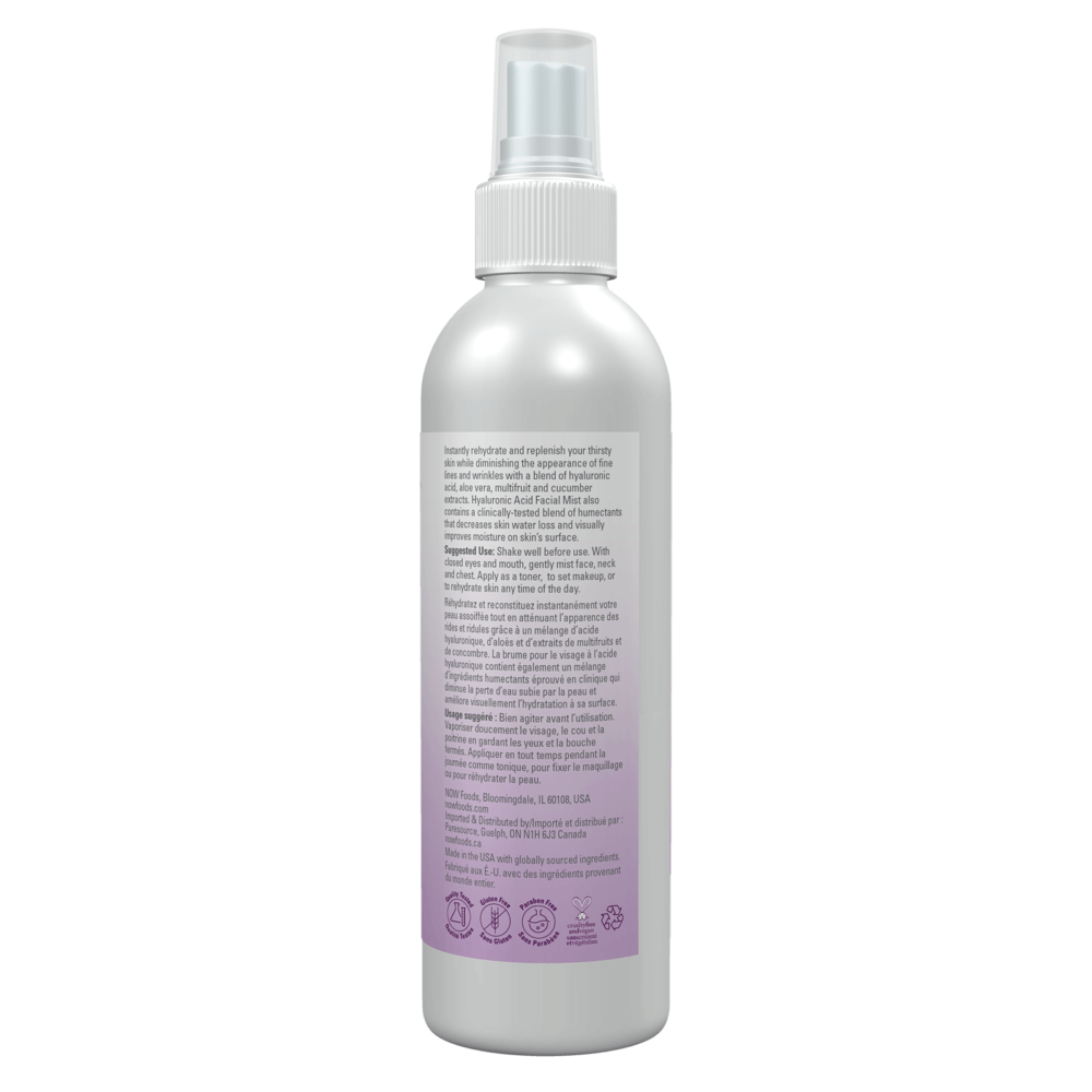 Hyaluronic Acid Hydration Facial Mist Now Foods Canada