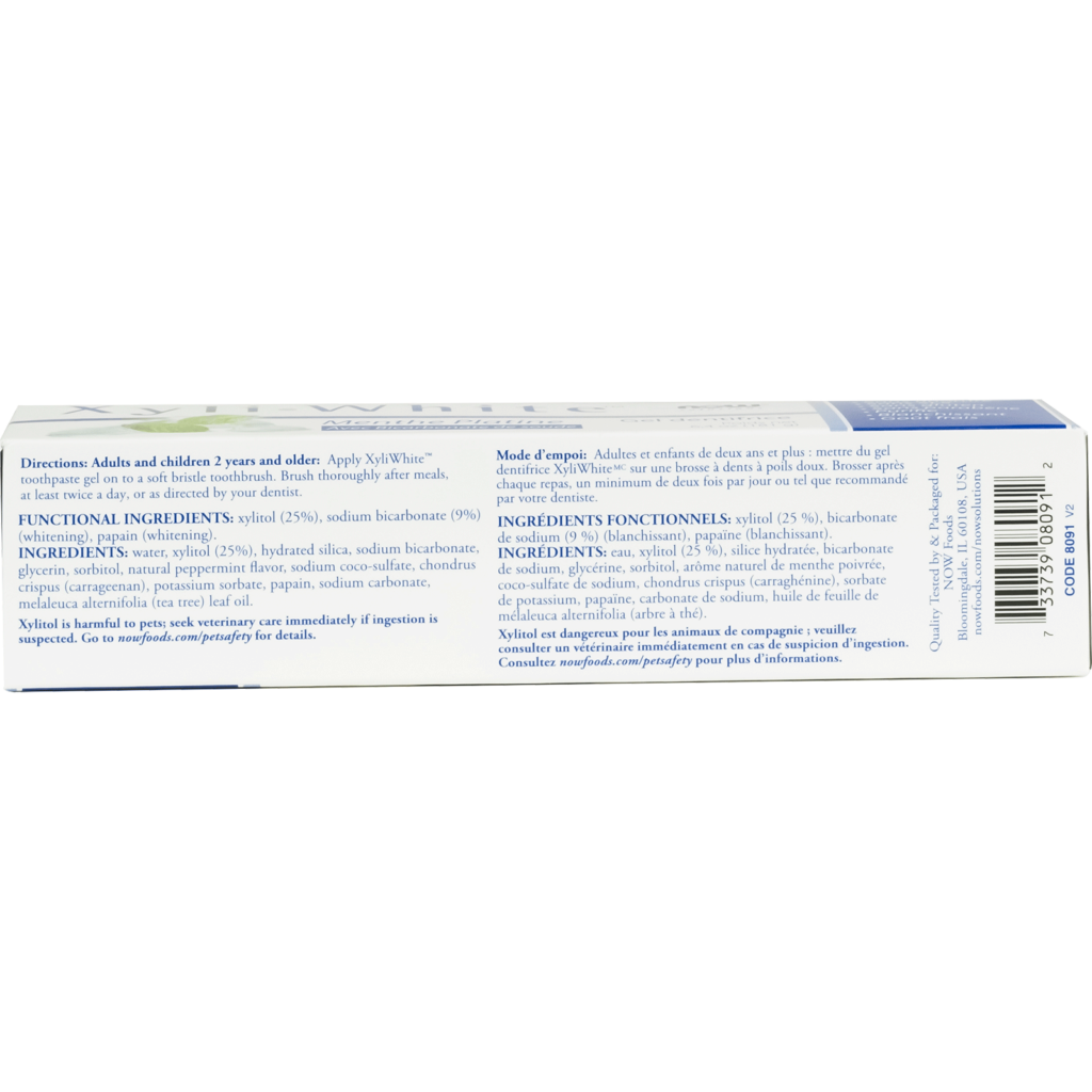 Xyliwhite™ Platinum Mint with Baking Soda Toothpaste Now Foods Canada