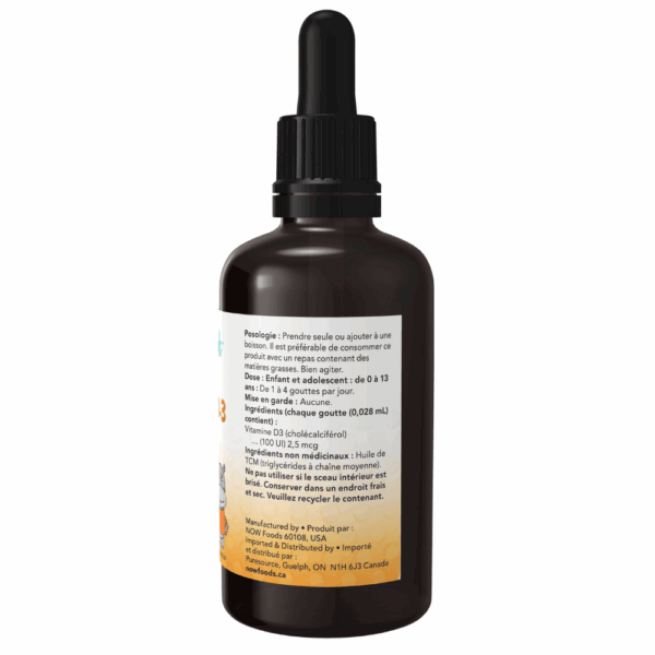 NOW Kids® Vitamin D-3 Liquid Drops - Image 3