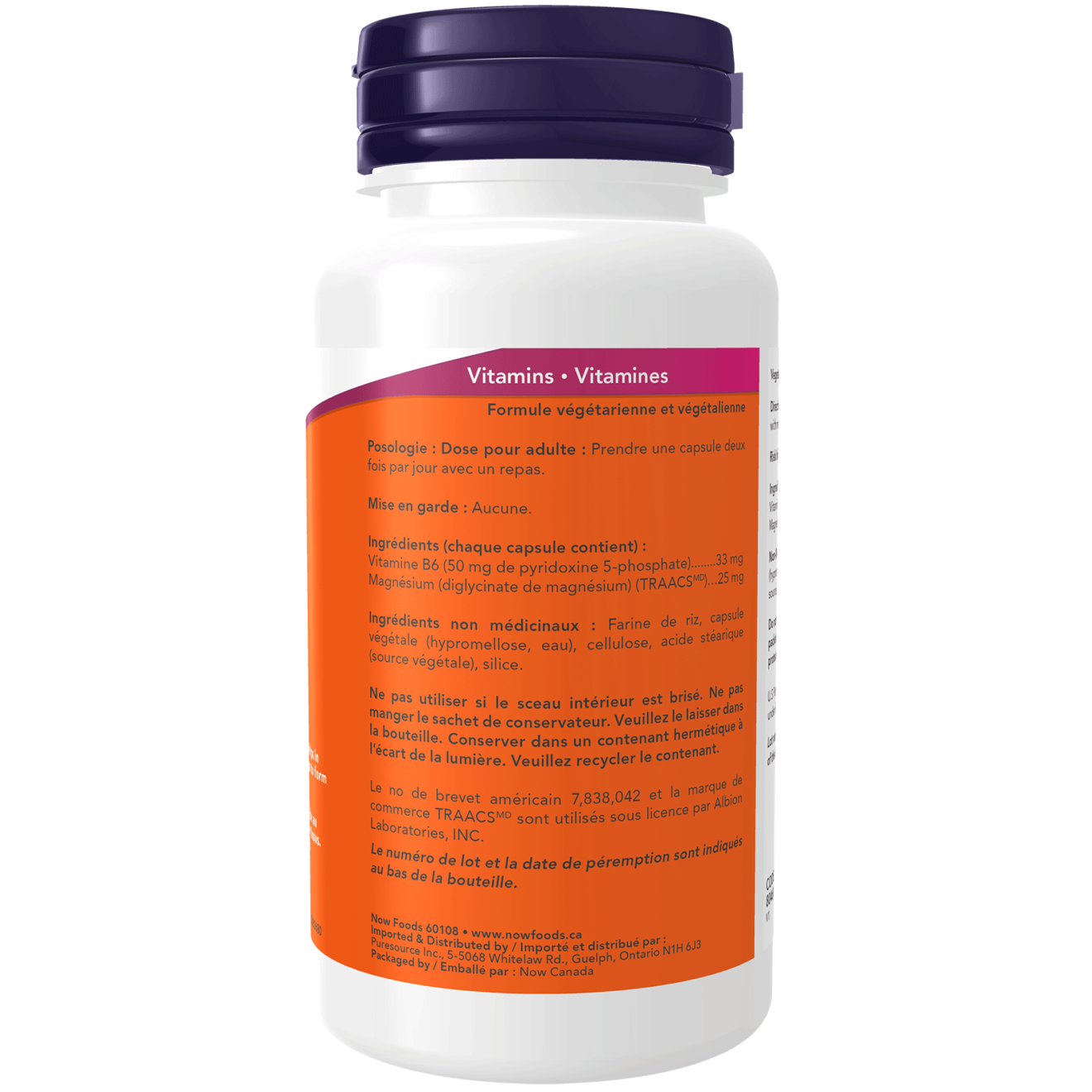 P5P CoenzymeB6 50 mg Veg Capsule Now Foods Canada