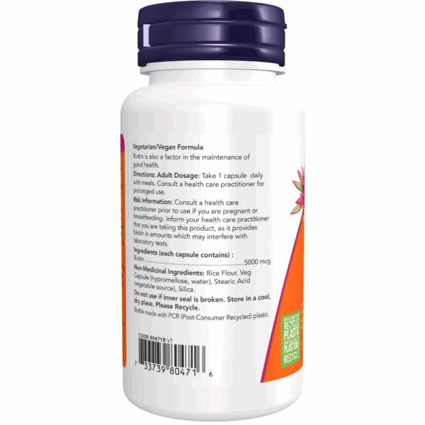 Capsules de biotine de 5 000 mcg – Image 2