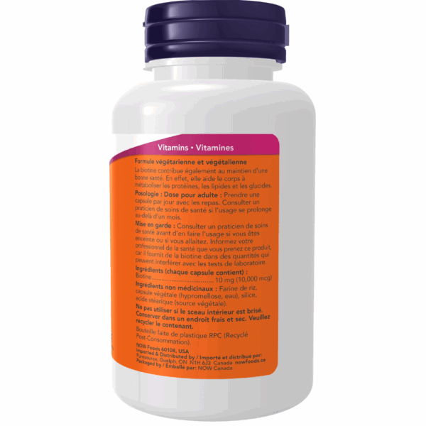 Biotin 10,000 mcg Veg Capsules - Image 3