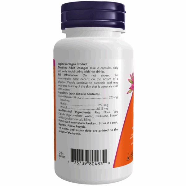 Niacin 250 mg, 90 veg capsule, Flush Free - Image 2