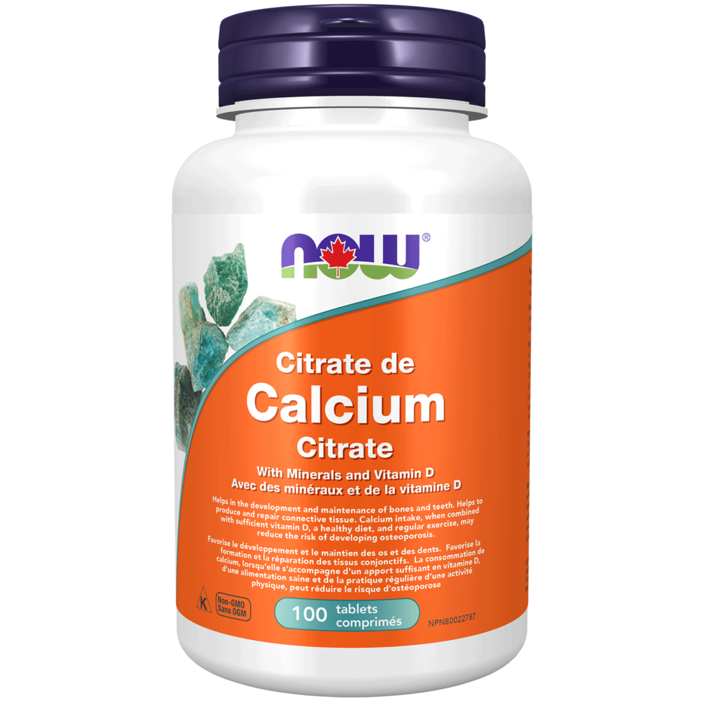 Calcium Citrate with Minerals & Vitamin D Tablets Now Foods Canada