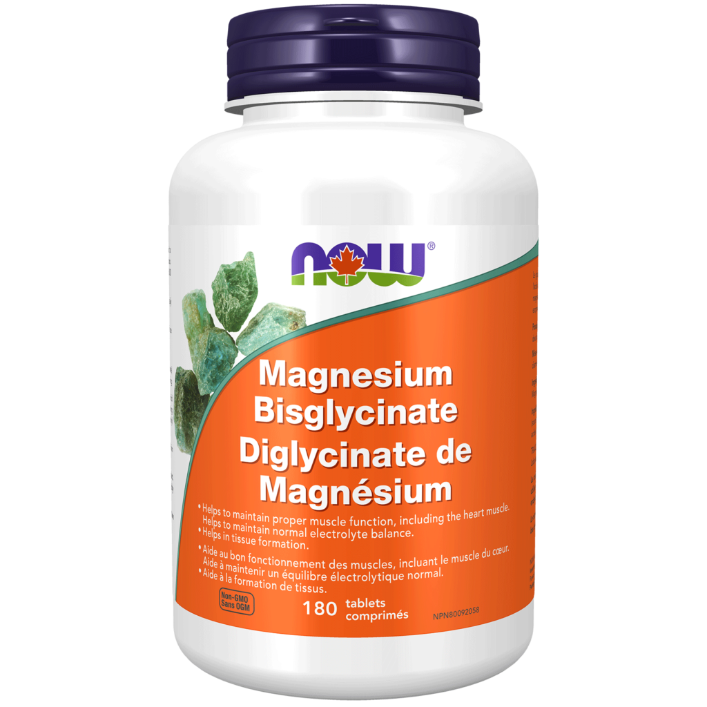 Magnesium Bisglycinate 100mg Tablets Now Foods Canada