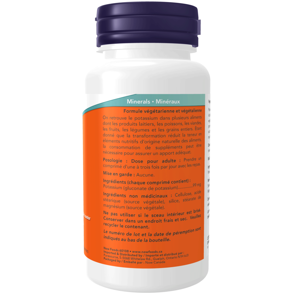 Potassium Gluconate 99 mg Tablets Now Foods Canada