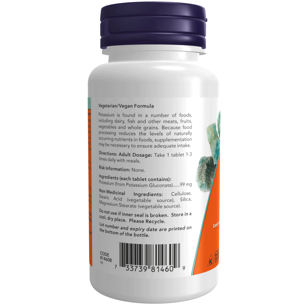 Potassium Gluconate 99 mg Tablets - Now Foods Canada