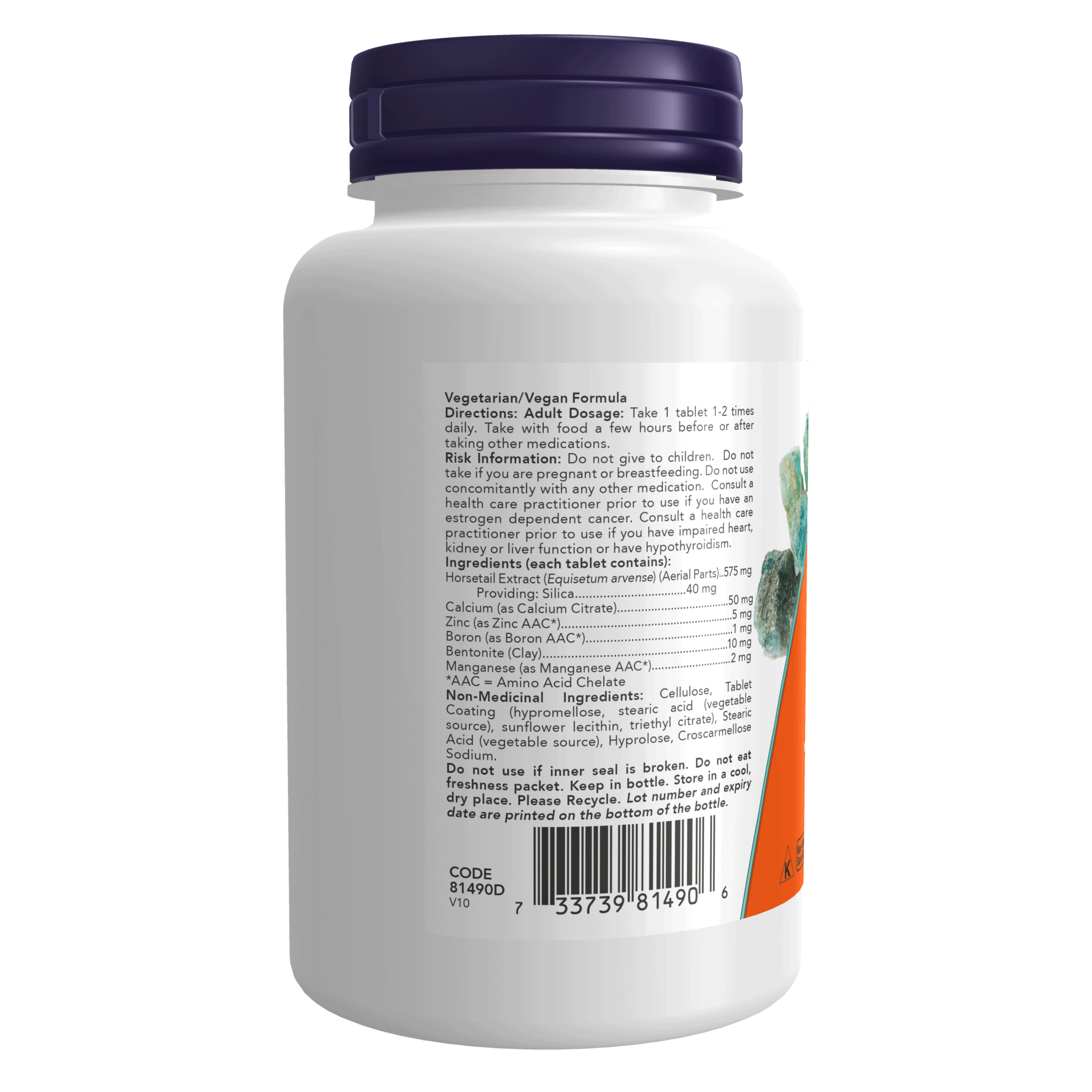 Silica Complex 575 mg 8% Extract Tablets - Now Foods Canada