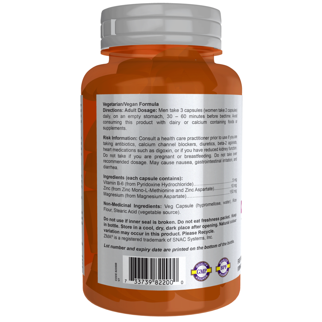 ZMA® Veg Capsules Now Foods Canada
