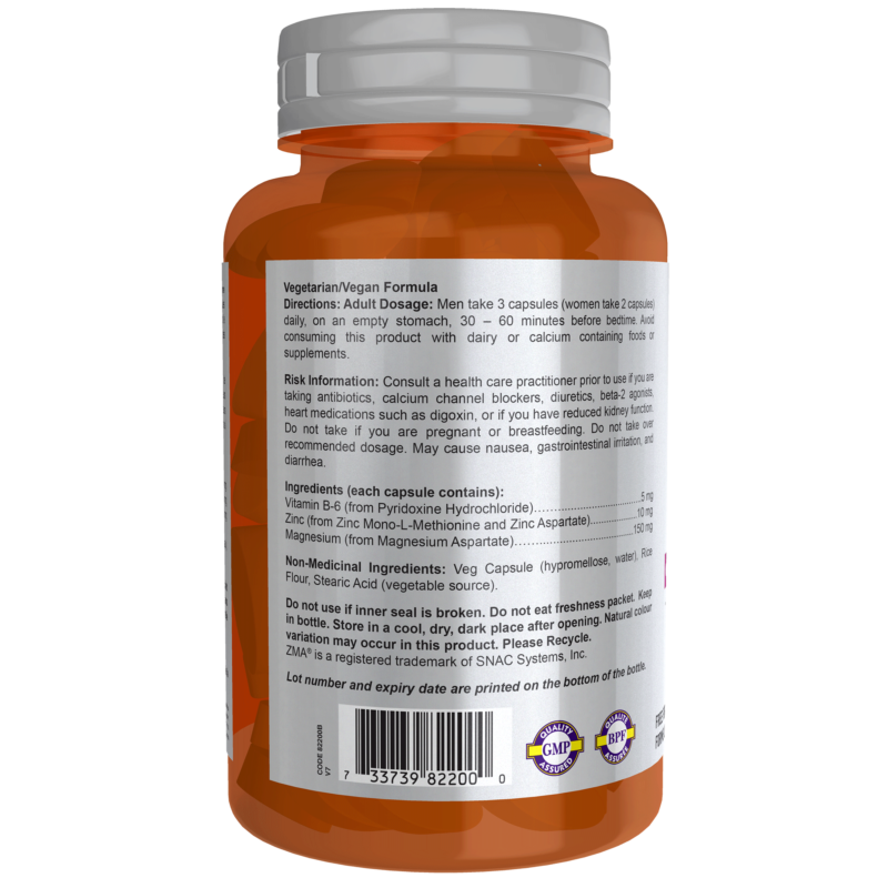 ZMA® Veg Capsules Now Foods Canada