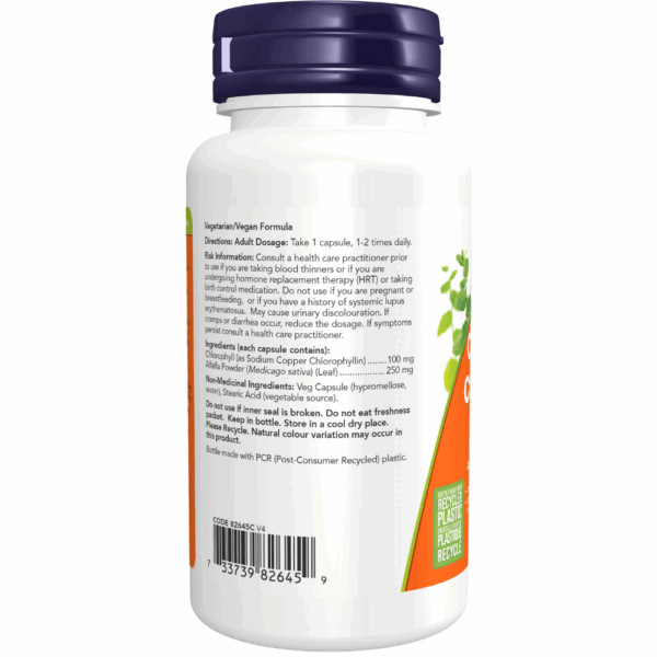 Capsules végétales contenant 100 mg de chlorophylle avec luzerne – Image 2