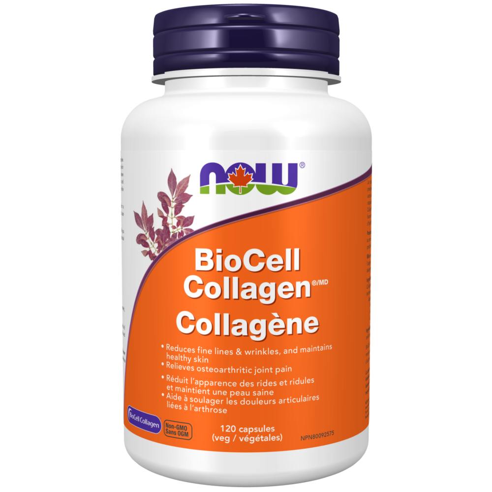 BioCell Collagen® Type II 500mg Veg caps Now Foods Canada