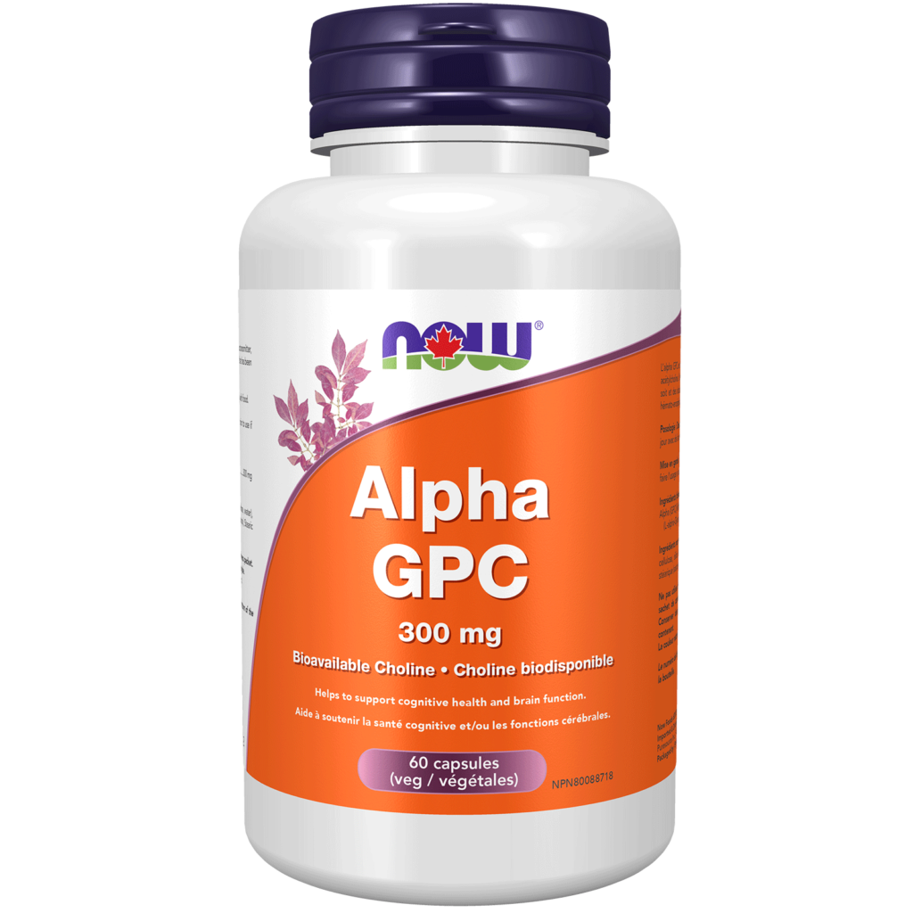 Alpha GPC 300mg Veg Capsules - Now Foods Canada