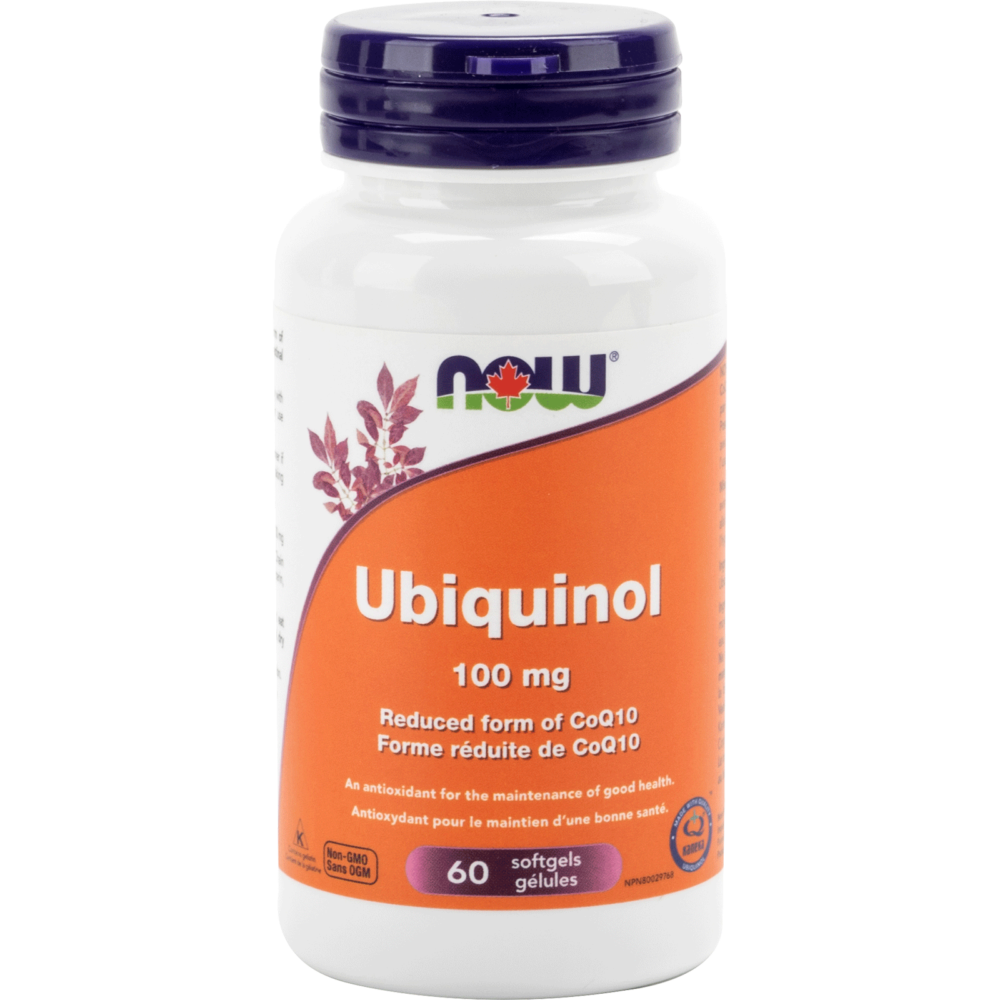 Ubiquinol 100 mg Softgels - Now Foods Canada