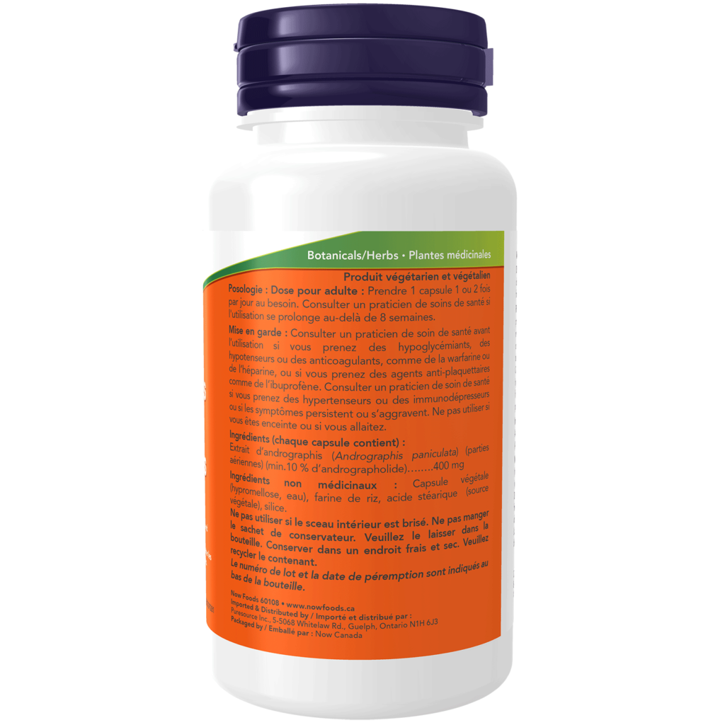 Andrographis Extract 400 Mg Veg Capsules Now Foods Canada