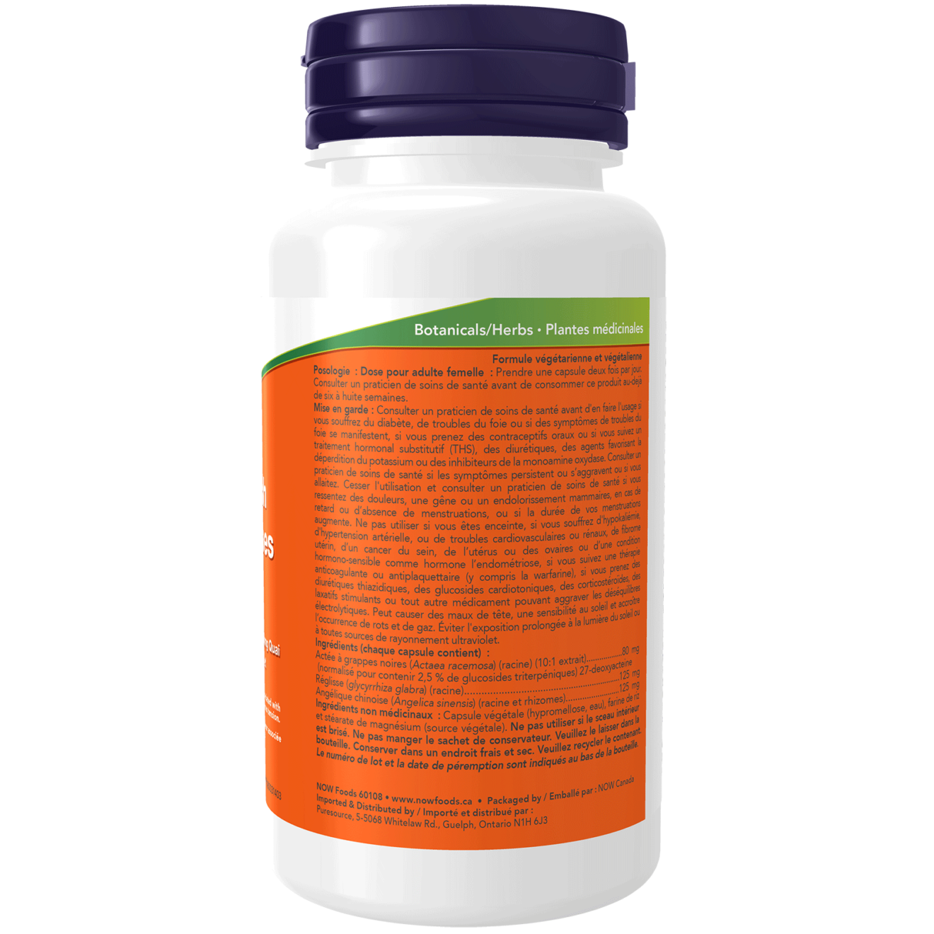 Black Cohosh Extract 80 mg Veg Capsules Now Foods Canada