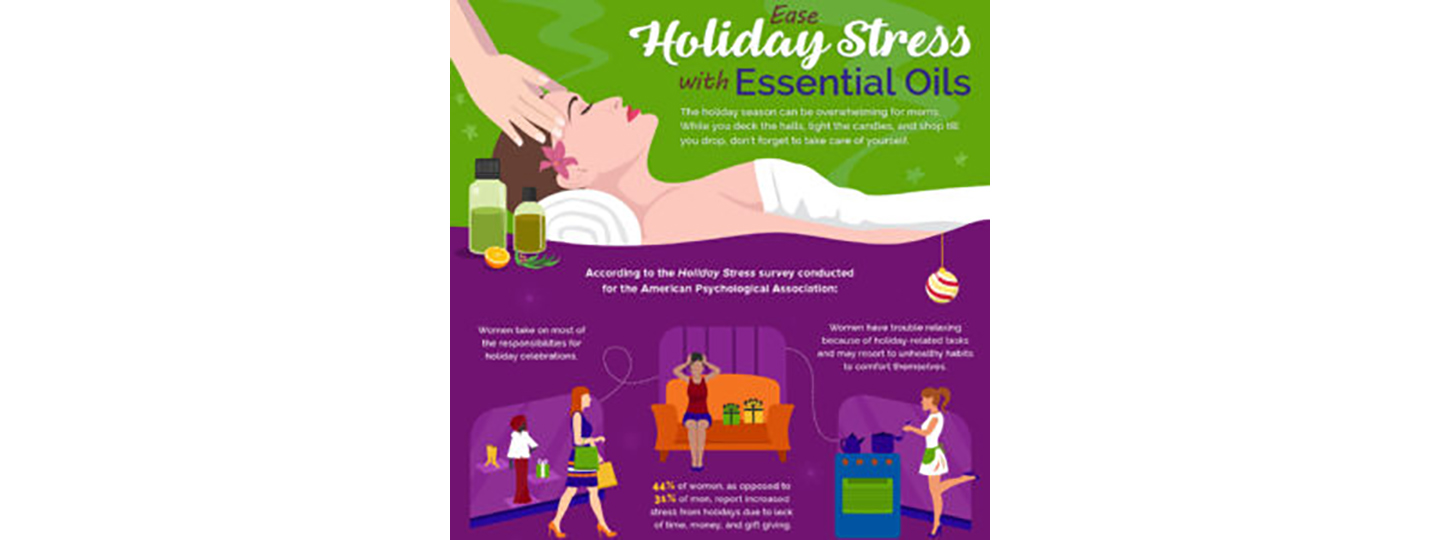 Infographic: Ease Stress with Essential Oils