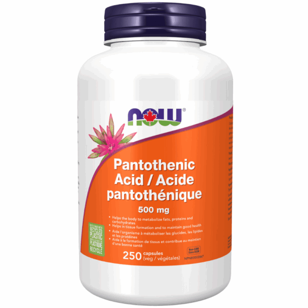 Pantothenic Acid 500 mg Veg Capsules