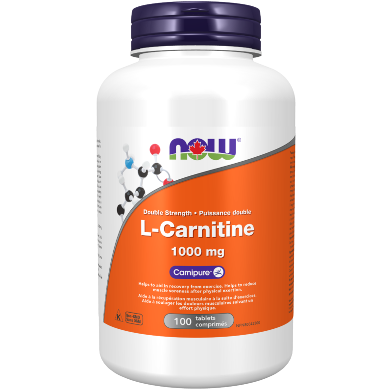 L-Carnitine 1,000 mg Tablets - Now Foods Canada
