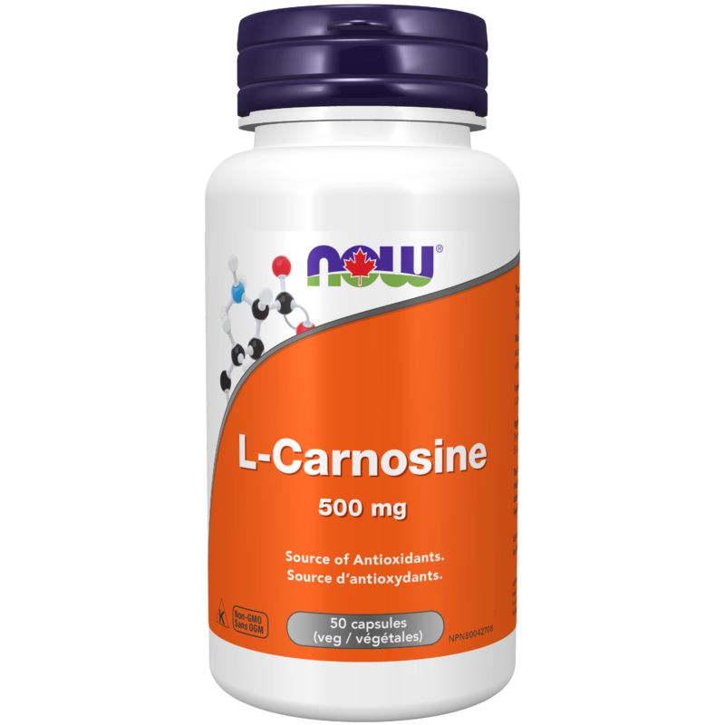 LCarnosine 500 mg Veg Capsules Now Foods Canada