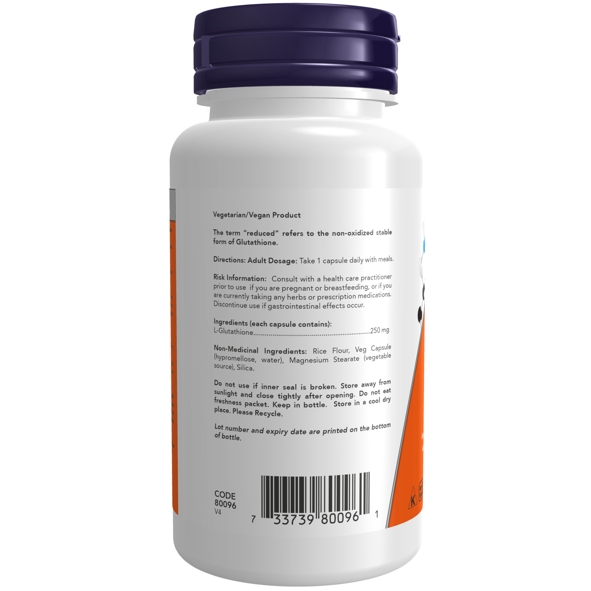 Glutathione 250 mg Veg Capsules - Now Foods Canada