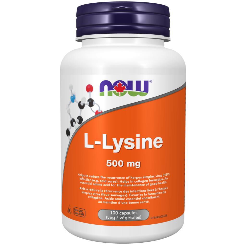 L-Lysine 500 mg Capsules - Now Foods Canada