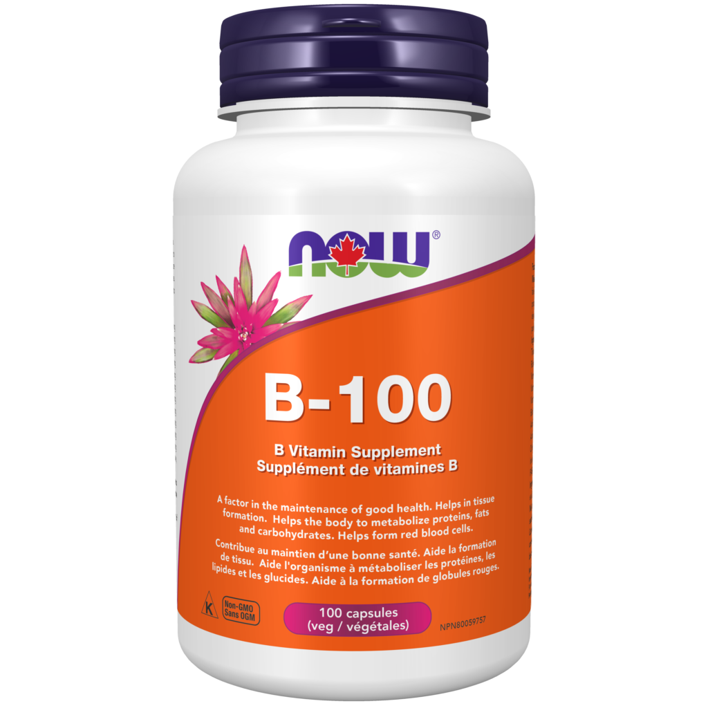 B-100, B Vitamin Supplement Veg Capsules - Now Foods Canada