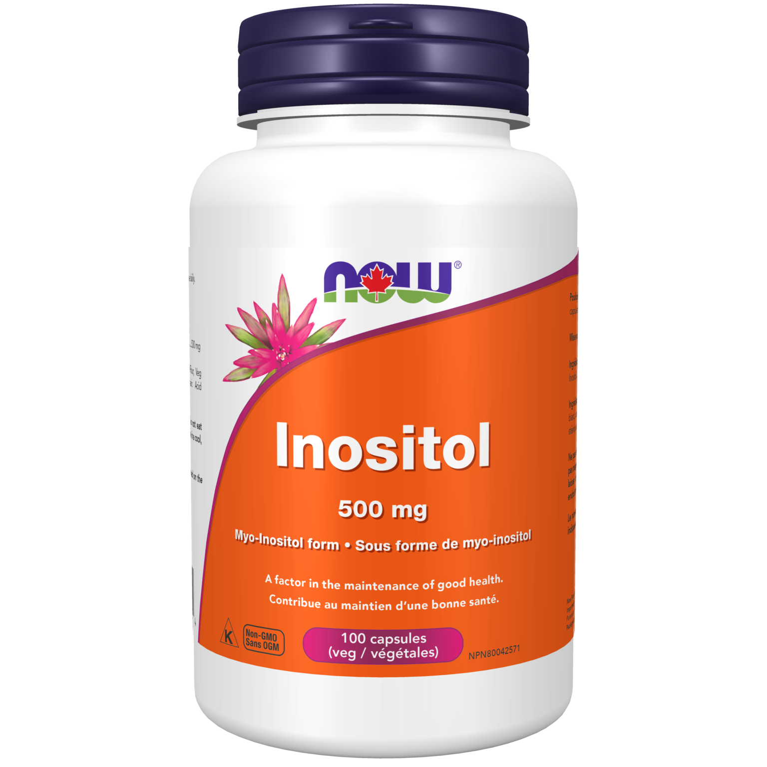 Inositol 500 mg Veg Capsules Now Foods Canada