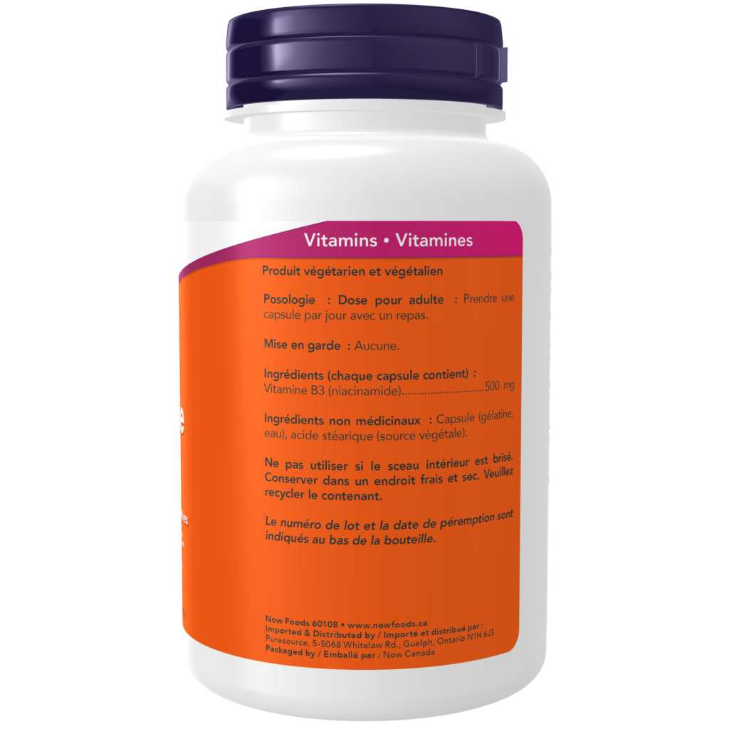 Niacinamide 500 Mg Veg Capsules - Now Foods Canada