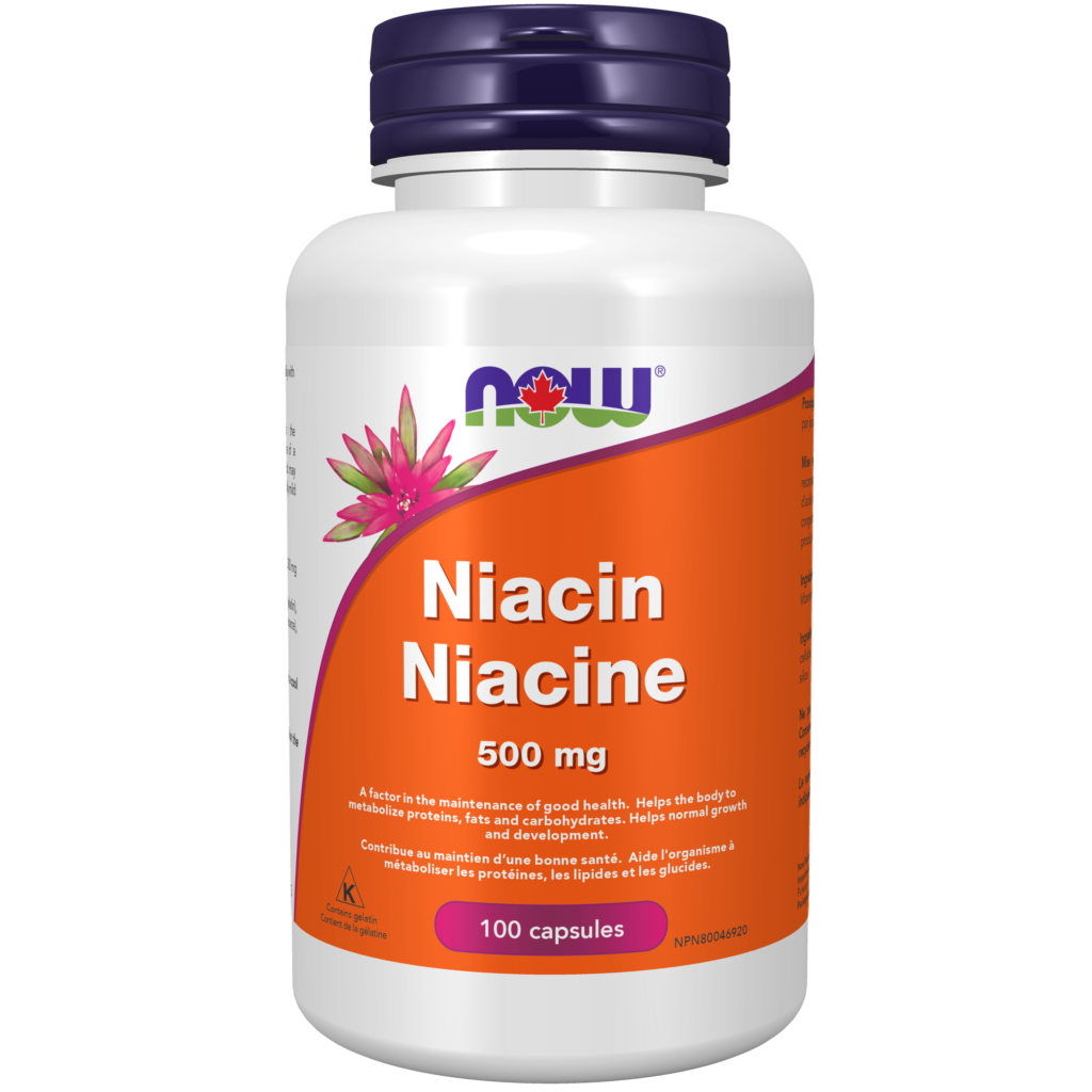 Niacin 500 mg Capsules Now Foods Canada