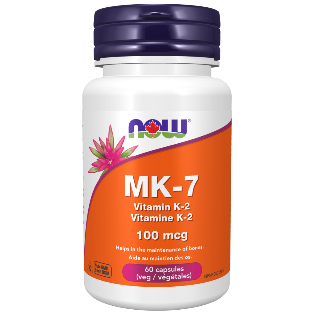 MK-7 Vitamin K-2 100 mcg Veg Capsules - Now Foods Canada