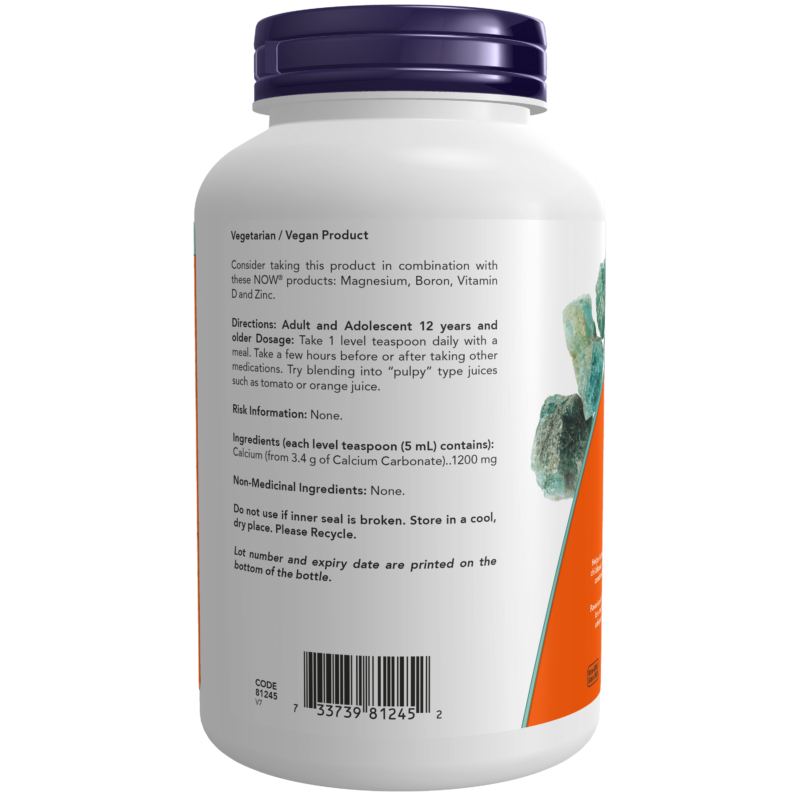 Calcium Carbonate Powder Now Foods Canada